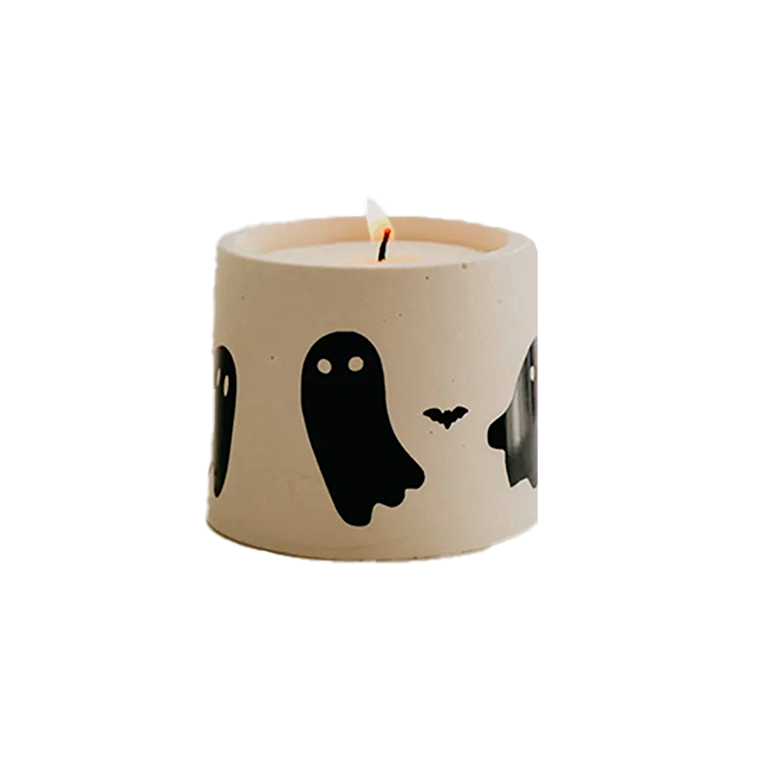 pumpkin cream ghost candle