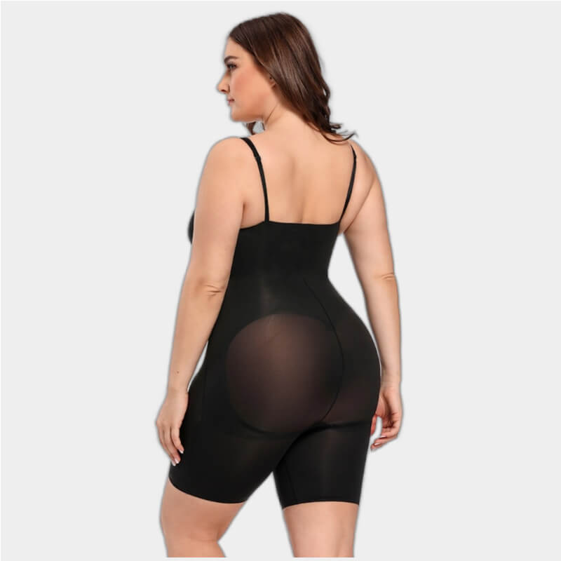 Plus Size Bodysuit With Open Crotch - HideThatFat