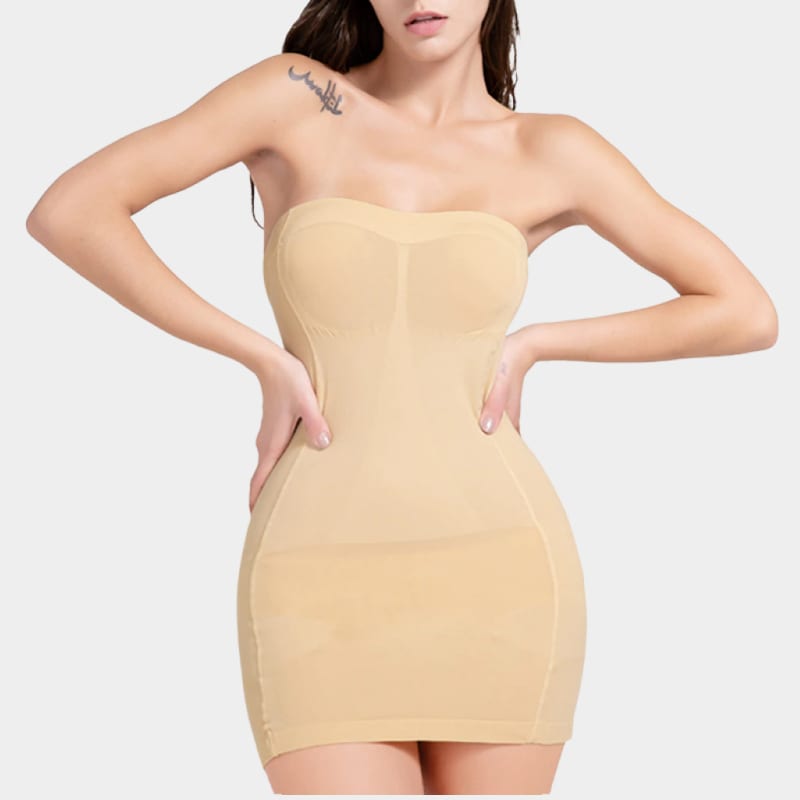 Women Shapewear Tummy Control Seamless Slip Under Dress Strapless