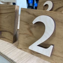 1.5 Punch Cut Wood Numbers Set by Make Market®