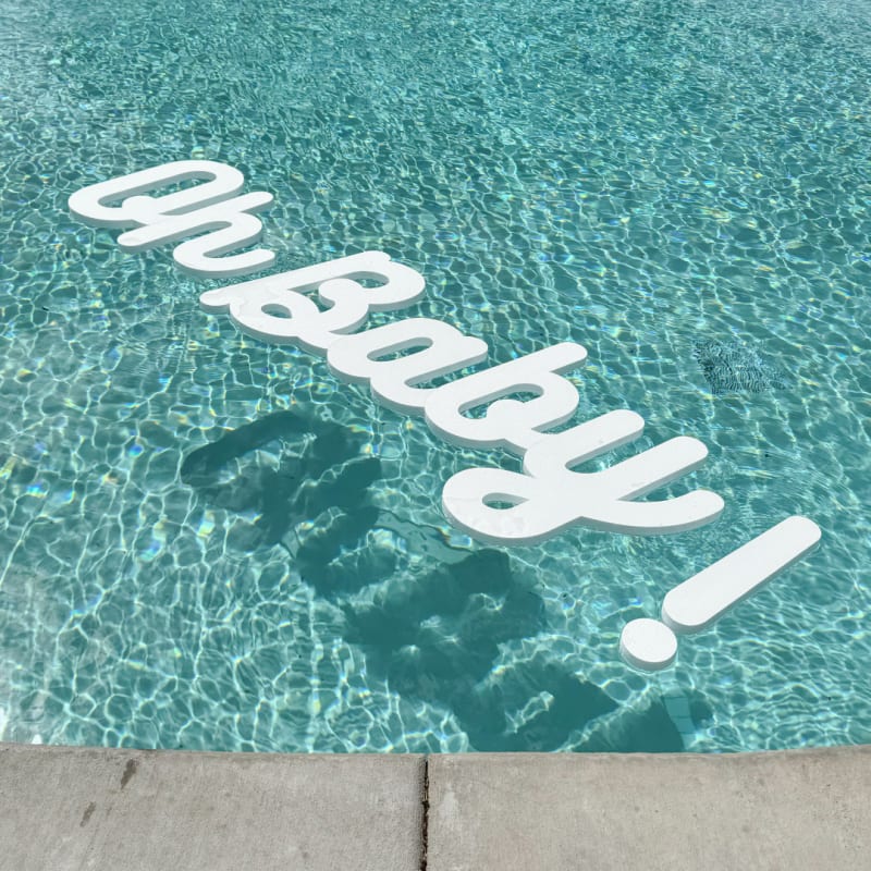 Script Baby Shower Floating Foam Letters | CraftCuts.com