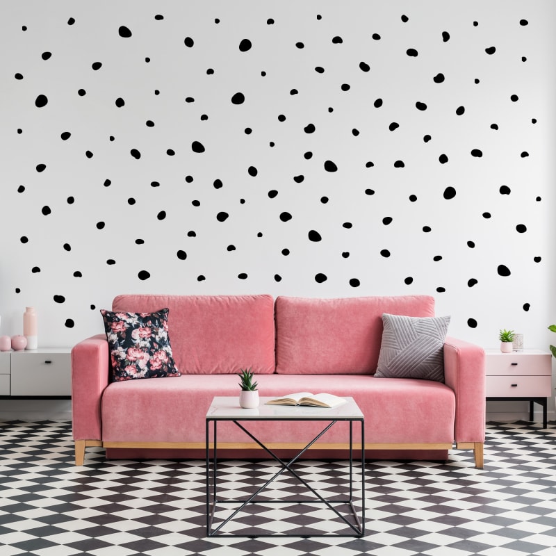 Black Polka Dot Wall Decals Wall Stickers
