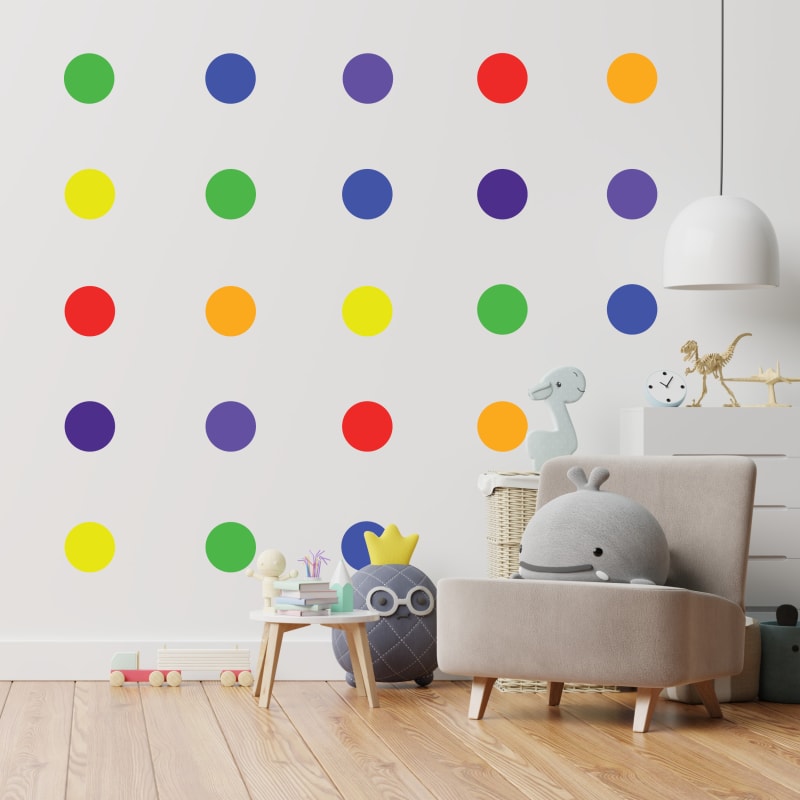 Colorful Polka Dot Wall Decals Wall Stickers
