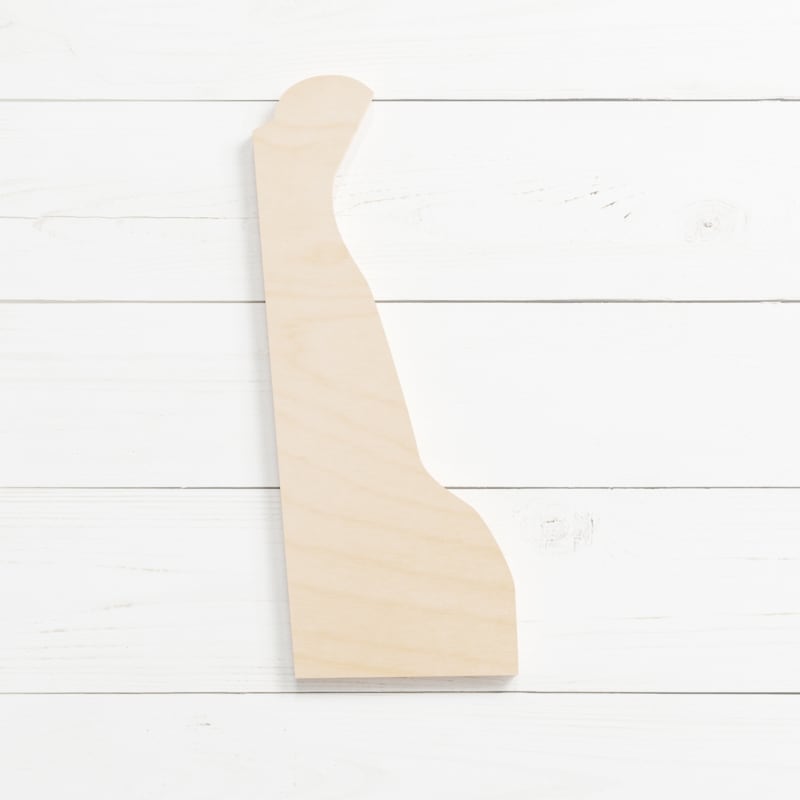 Delaware Craft Shape Wood Cutout Any Size