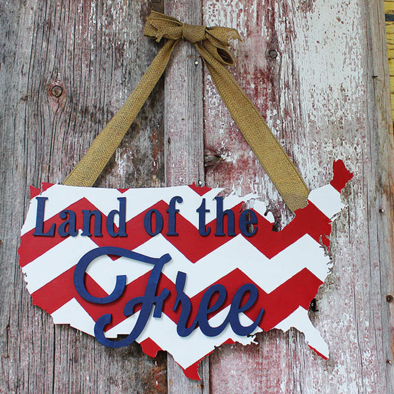 USA United Sates Cutout Craft Shape