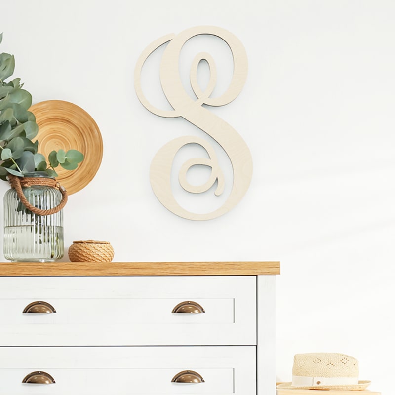 Wooden Alphabet Wall Decor, Style 017 - MonogramCrafty