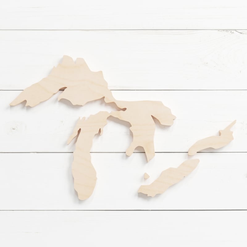 Great Lakes Craft Shape - Wood Cutout - Any Size | CraftCuts.com