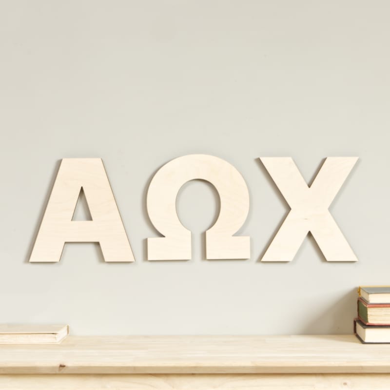 Greek 6-Inch Wooden Letters - Greek Accessories