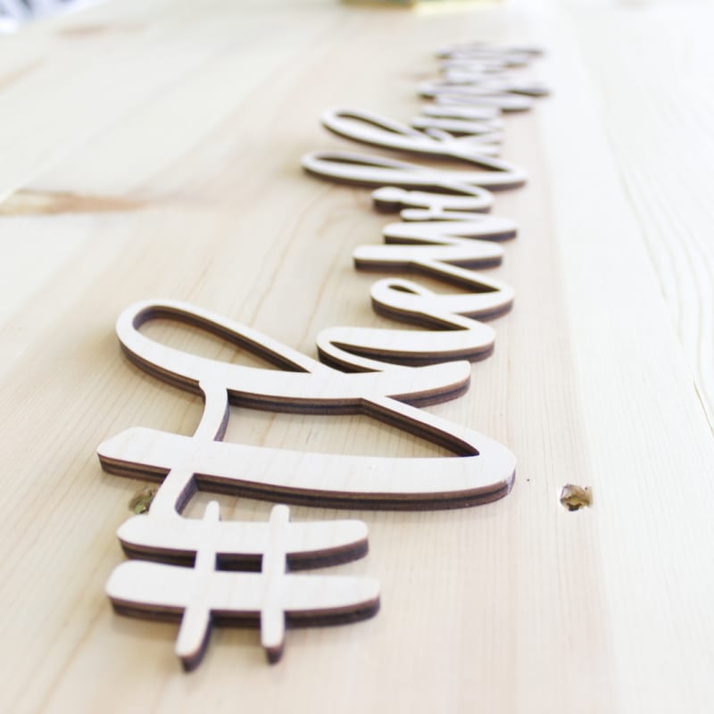 Custom Hashtag Letters