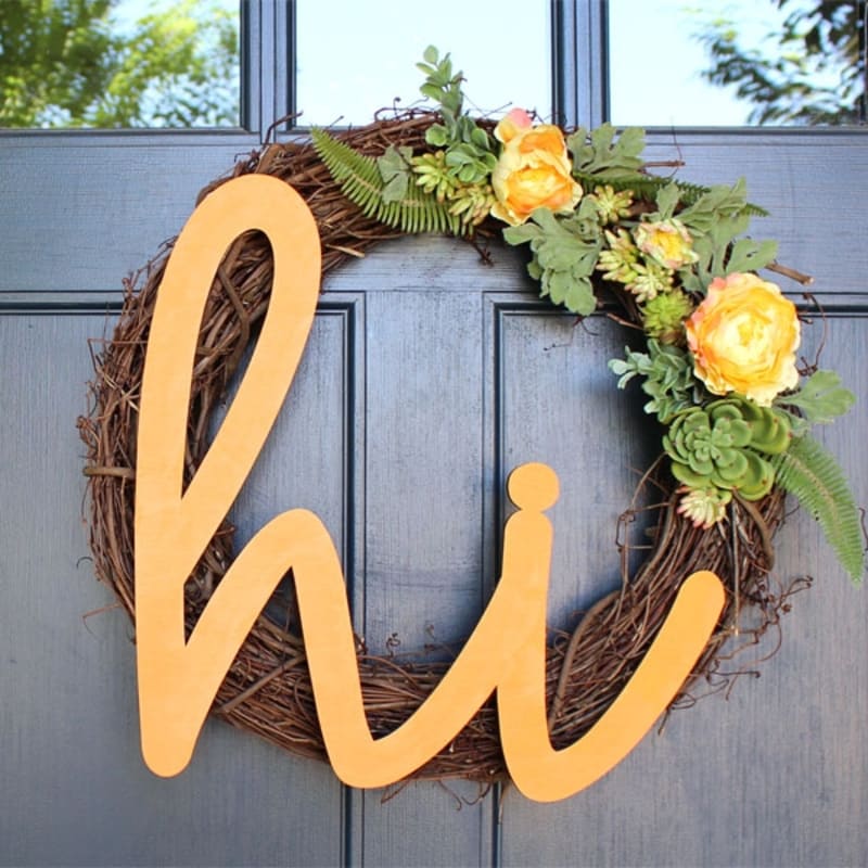 Hi Script Wood Letters - Cursive Wood Letters