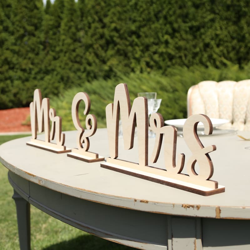 Mr And Mrs Wedding Table Letters 