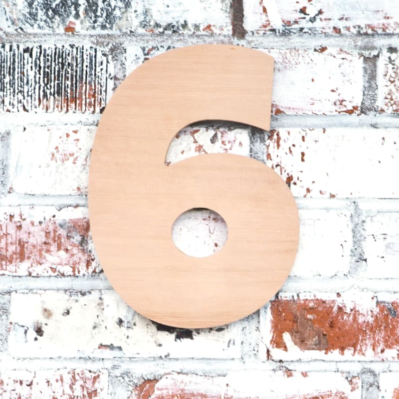 Outdoor Home Decor Wooden Numbers