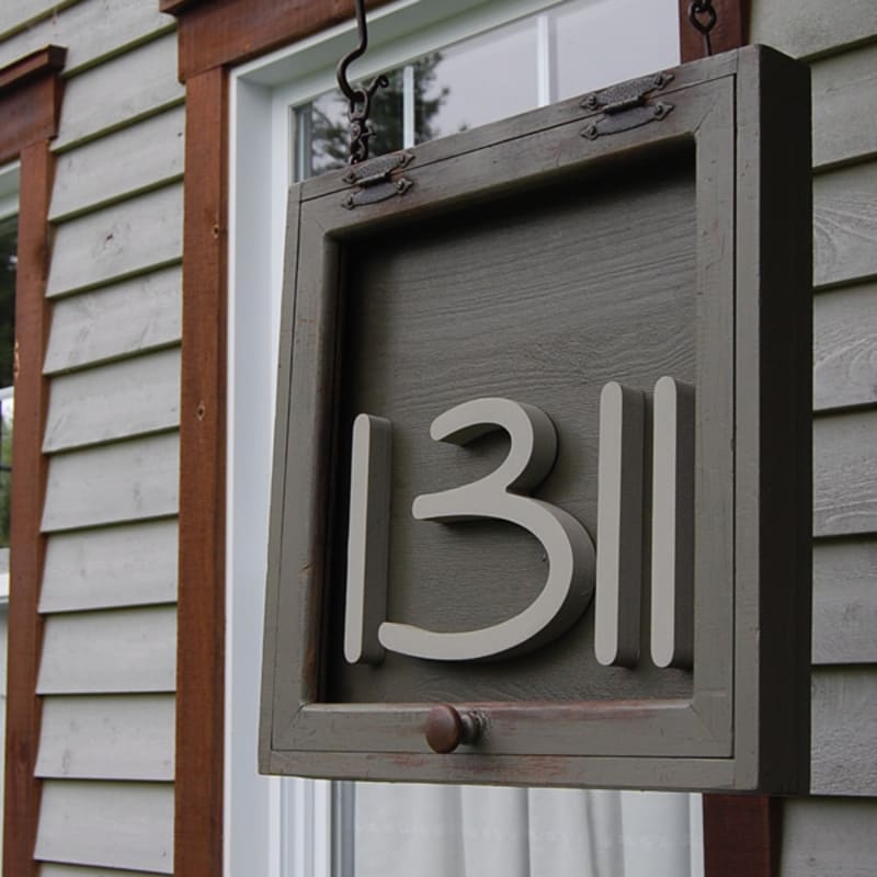 Outdoor Painted Wood Numbers - Custom