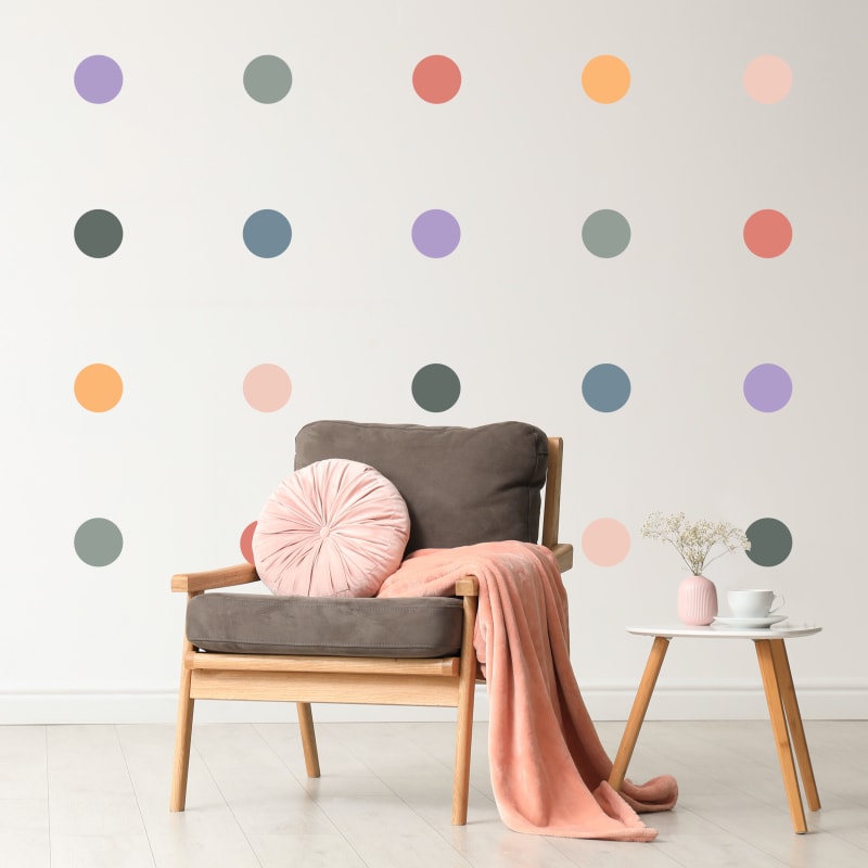 Pastel Polka Dot Wall Decals Wall Stickers