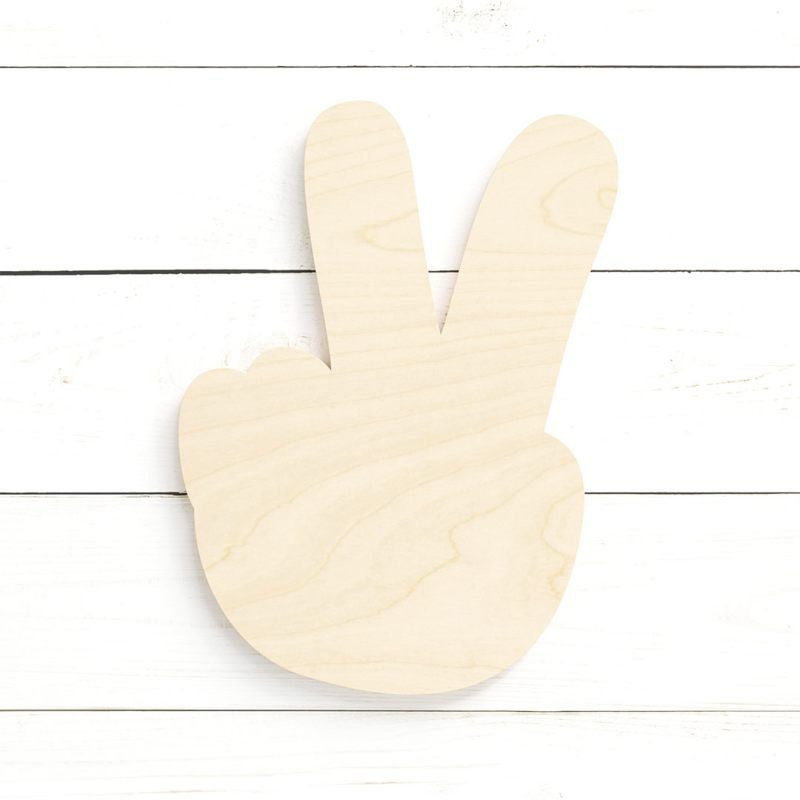 Hand Sign Craft Peace Sign Hand Craft Shape - Any Material | CraftCuts.com