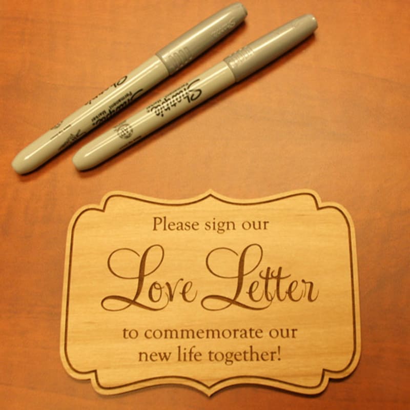 Monogram Guest Book Letter Signed Initial