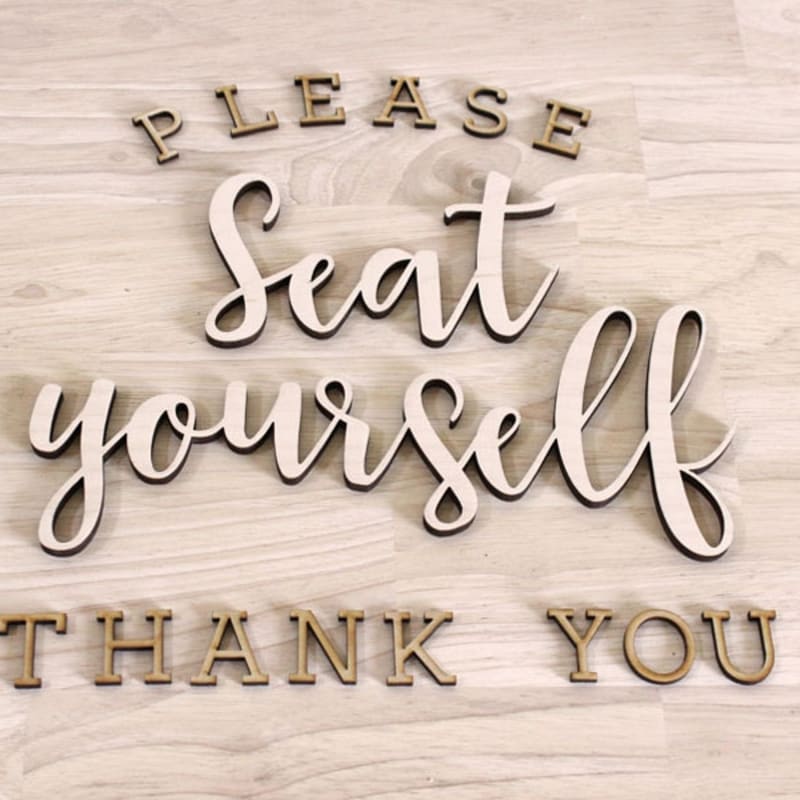 Seat Yourself Bathroom Sign Kit