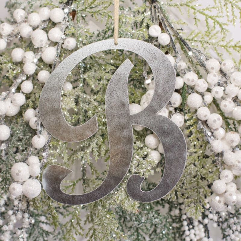 Metal Monogram Ornament