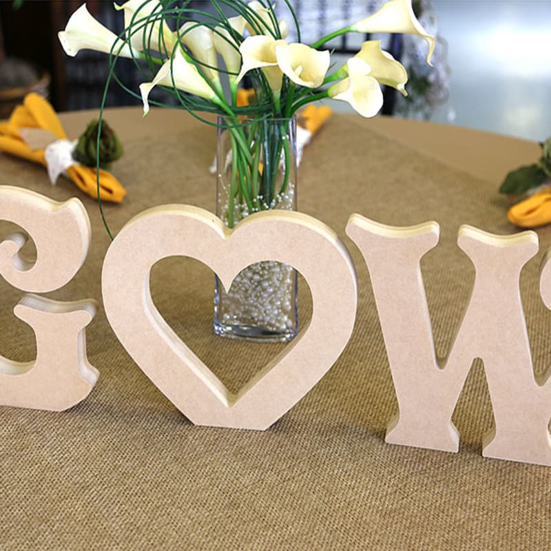 Standing Wood Letters Table Letters