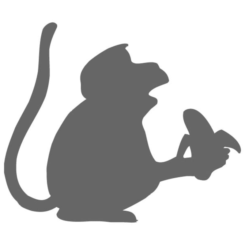 Monkey Banana Stencil | Craftcuts.com