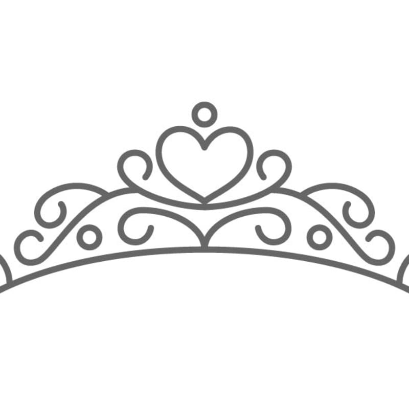 Heart Tiara Stencil