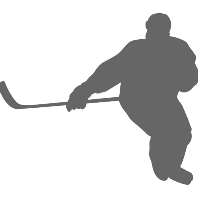 Hockey Skating Stencil
