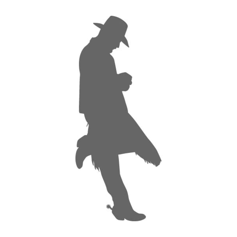 Leaning Cowboy Stencil