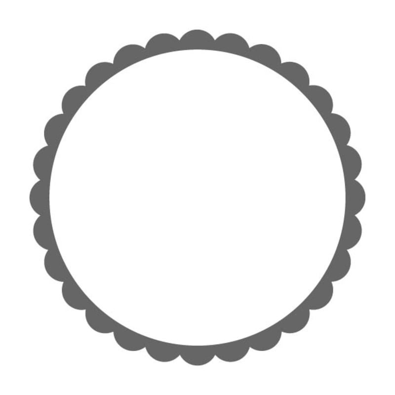 Scalloped Circle Decal Scalloped Circle Wall Decal