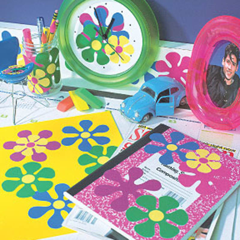 Retro Flowers Wallpaper Cutouts