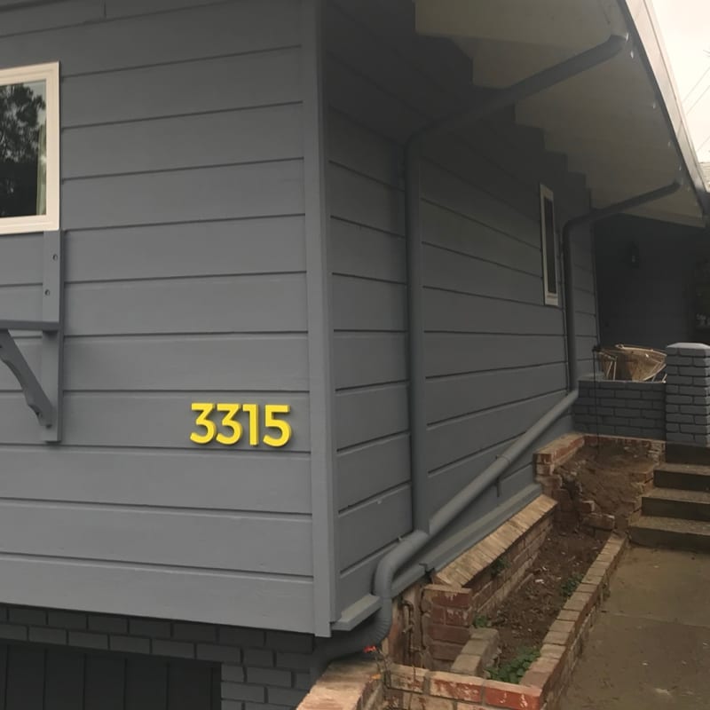 Outdoor Painted Wood Numbers Custom