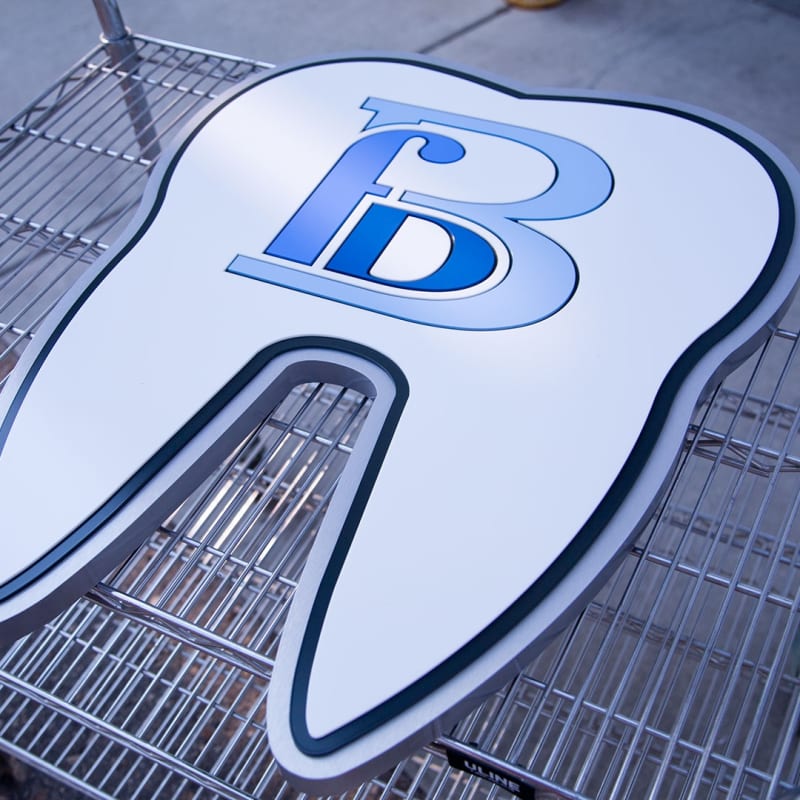 Dental Office Sign Custom Made with Expertise Woodland Manufacturing