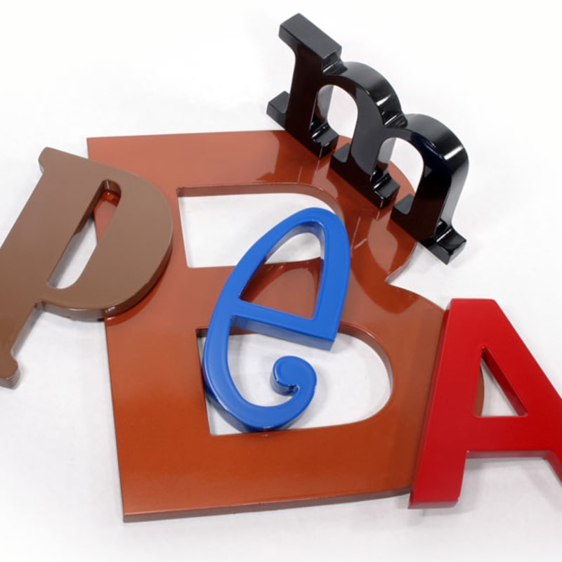 MDO Wooden Letters Outdoor Signs Woodland Mfg