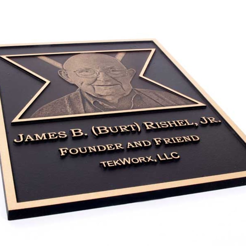 Bronze Photo Portrait Plaque Custom Lifetime Guarantee Woodland