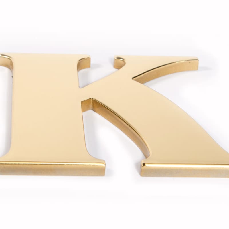 Gold Shiny Brass Letter V - Doing Goods