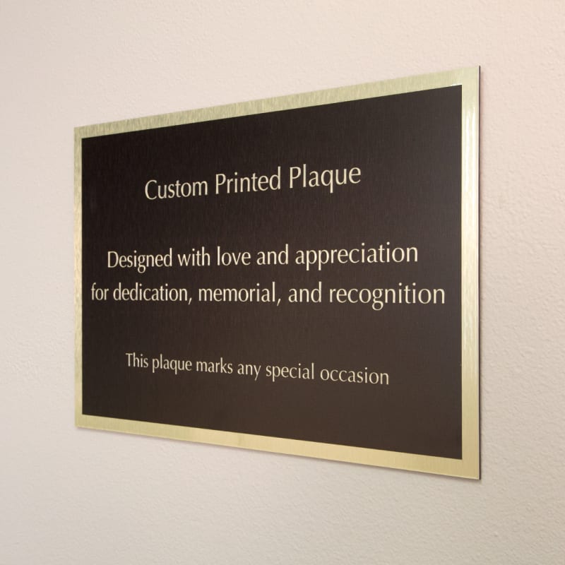 Printed Gold Plaque Woodland Mfg