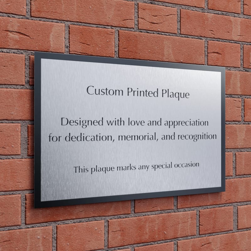 Printed Silver Plaque Woodland Manufacturing