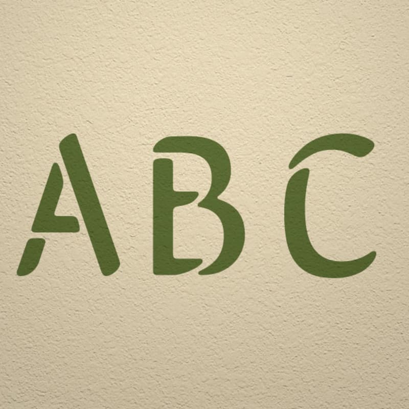 Stencil Font Alphabet Stencil Set