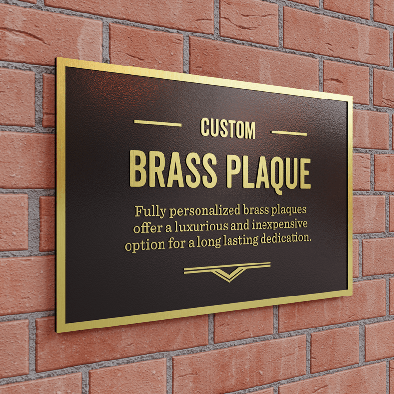 Personalized Brass Plaques Woodland Manufacturing