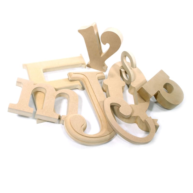 Unpainted MDF Wood Letters Custom Woodland Mfg
