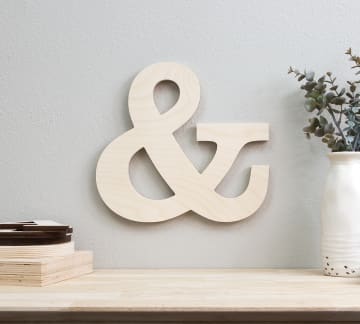 Unfinished Wooden Alphabet Letters (A) Wall Decor Paintable Cutout DIY  Craft Wall Decor