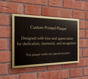 Engraved Brass Plaque  Woodland Manufacturing