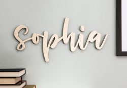 Script Wood Letters