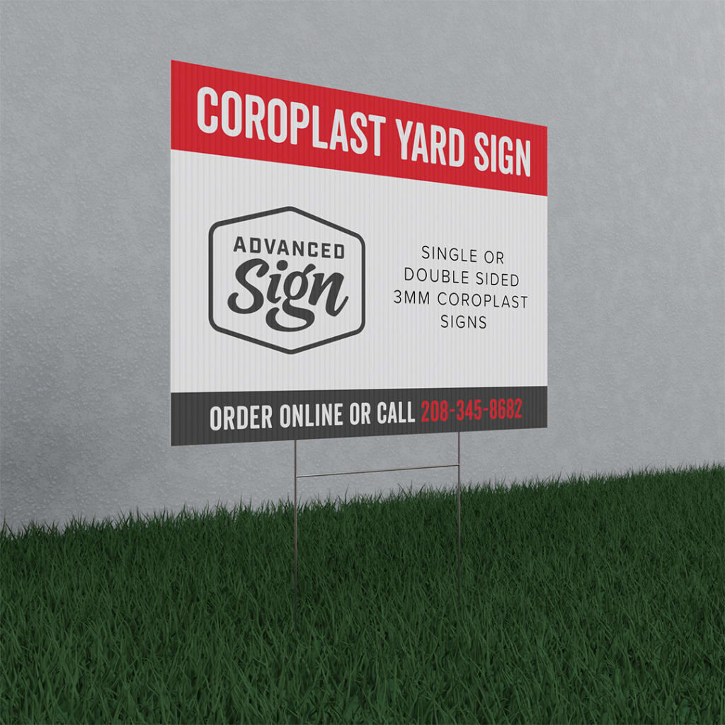 Coroplast Yard Sign Advanced Sign