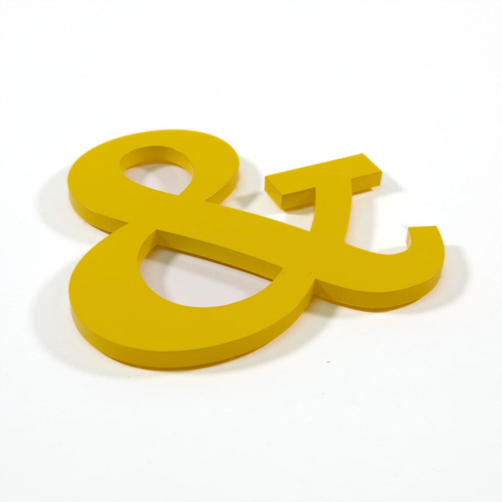 Acrylic Letter M Times, 10'' Tall Clear Custom Acrylic Letters