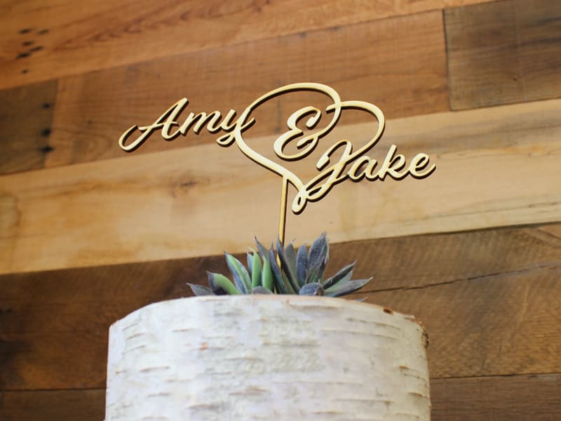 Custom Clear Acrylic Cake Topper, BIRCH HILL DESIGNS