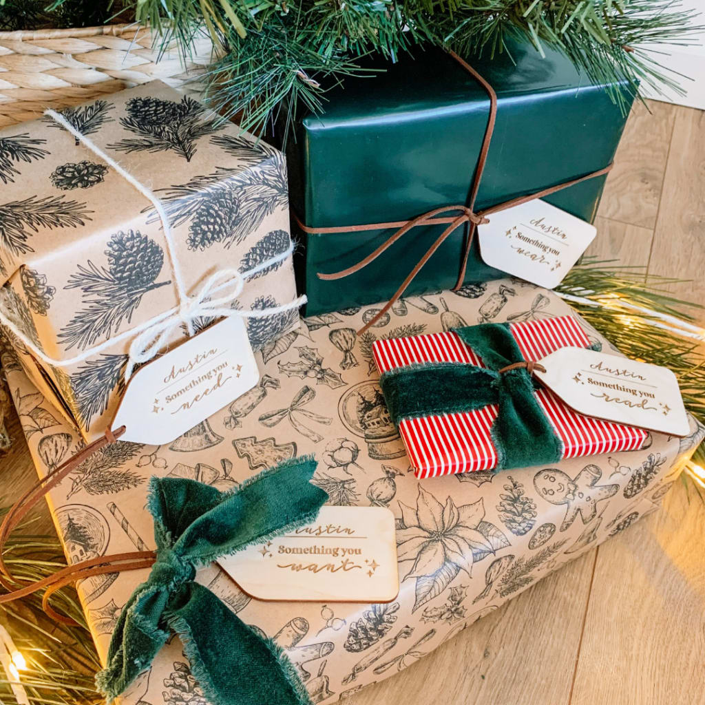 Personalized 4 Gift Rule Tags | CraftCuts.com