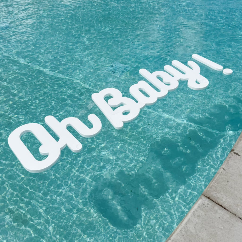 Script Baby Shower Floating Foam Letters | CraftCuts.com