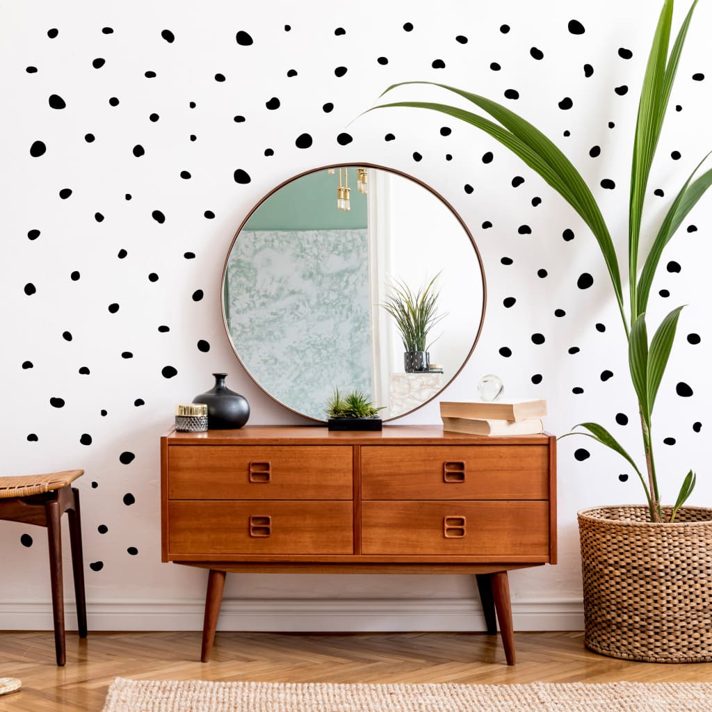 Black Polka Dot Wall Decals - Wall Stickers