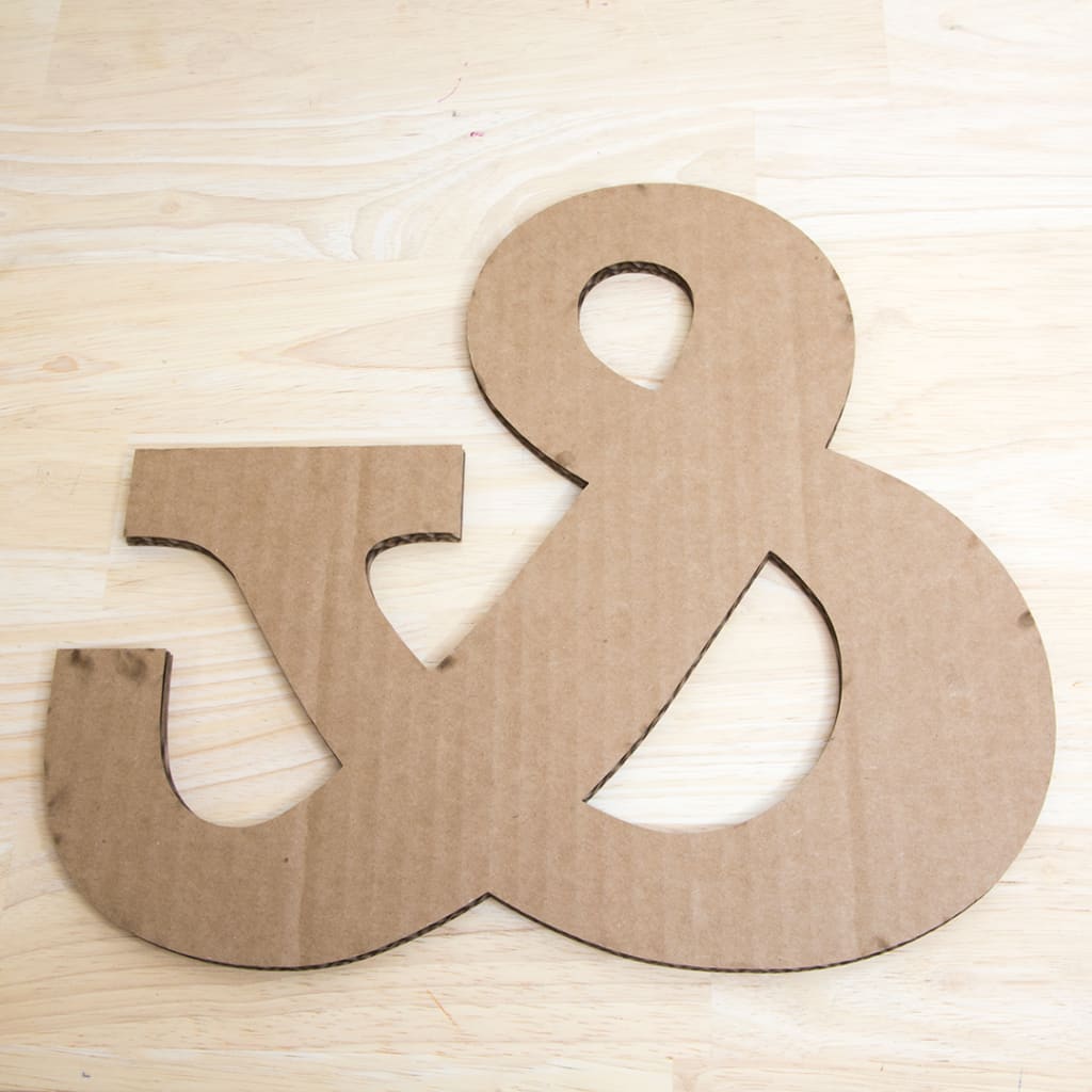 Open Cardboard Letters and Numbers