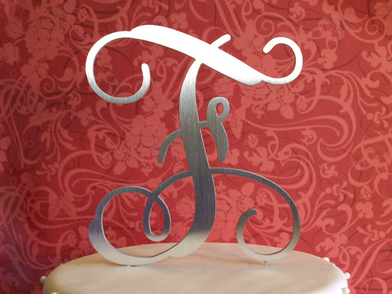 Initials With Heart Wire Cake Topper By The Letter Loft |  notonthehighstreet.com